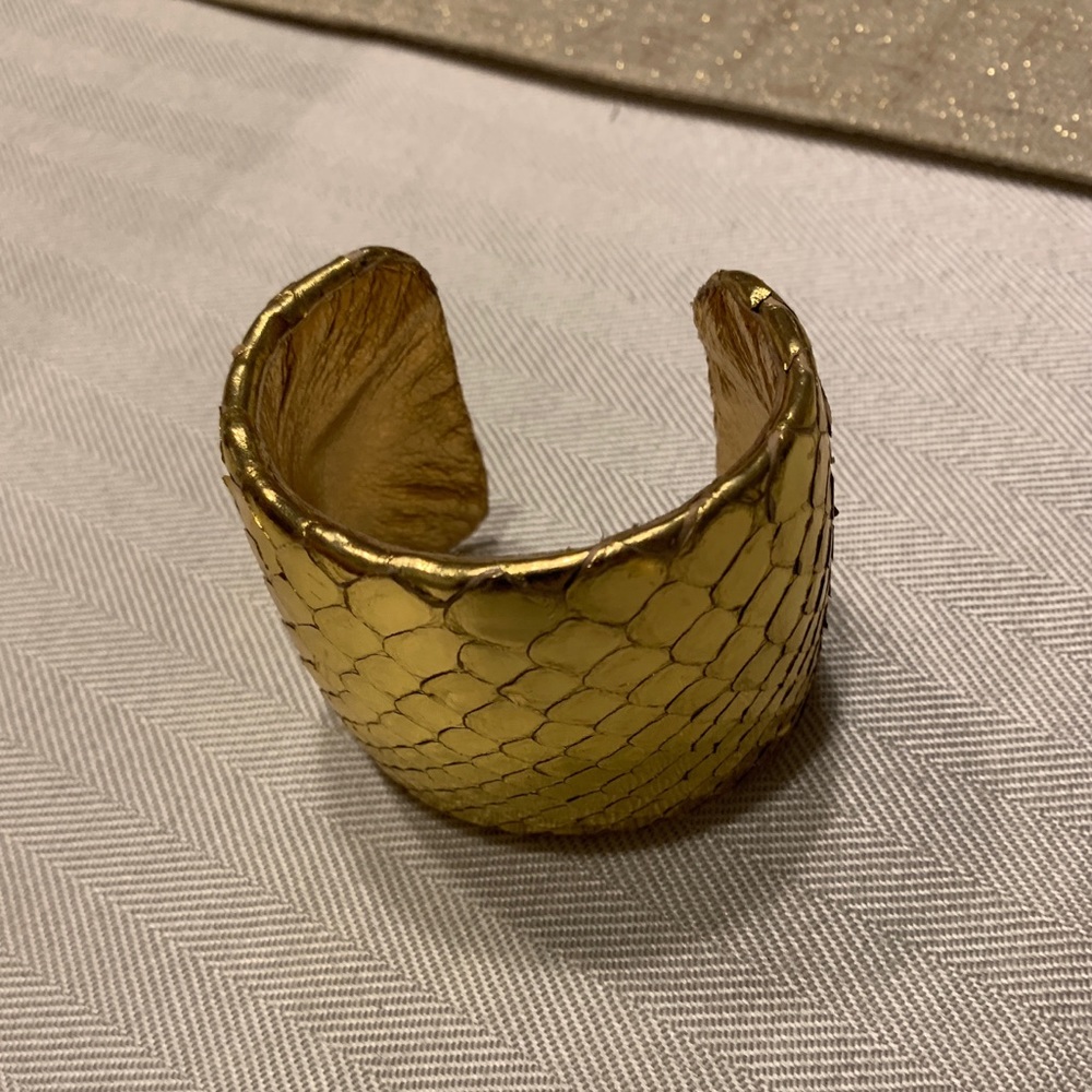 Ted Rossi Gold Python Cuff - image 3
